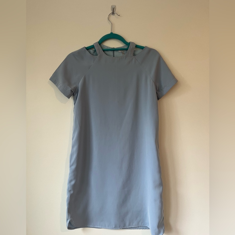 Light blue shift dress
